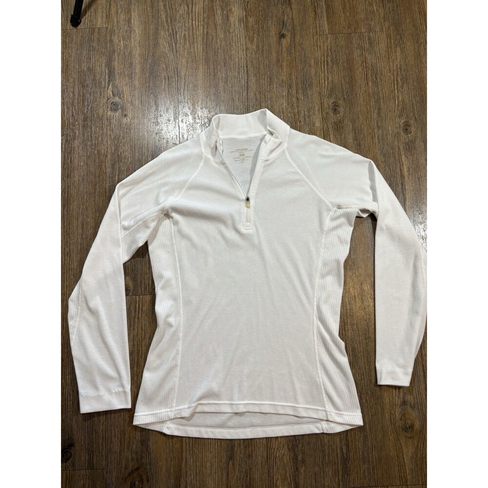 Patagonia Women's White Capilene® 2 Zip-Neck Sz Small